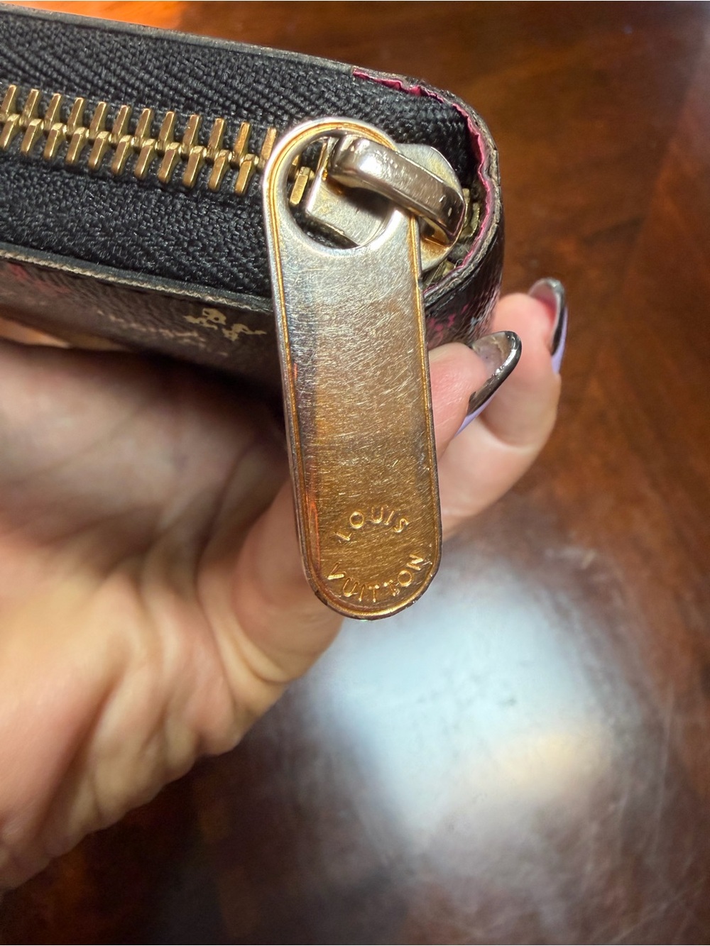 Louis Vuitton Black Murakami Multicolor Monogram Zip Wallet - Picture 6 of 9